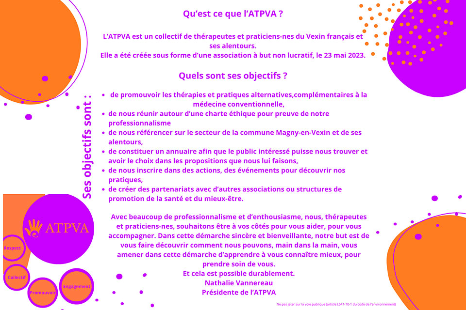 ATPVA présentation de la rentrée 2025